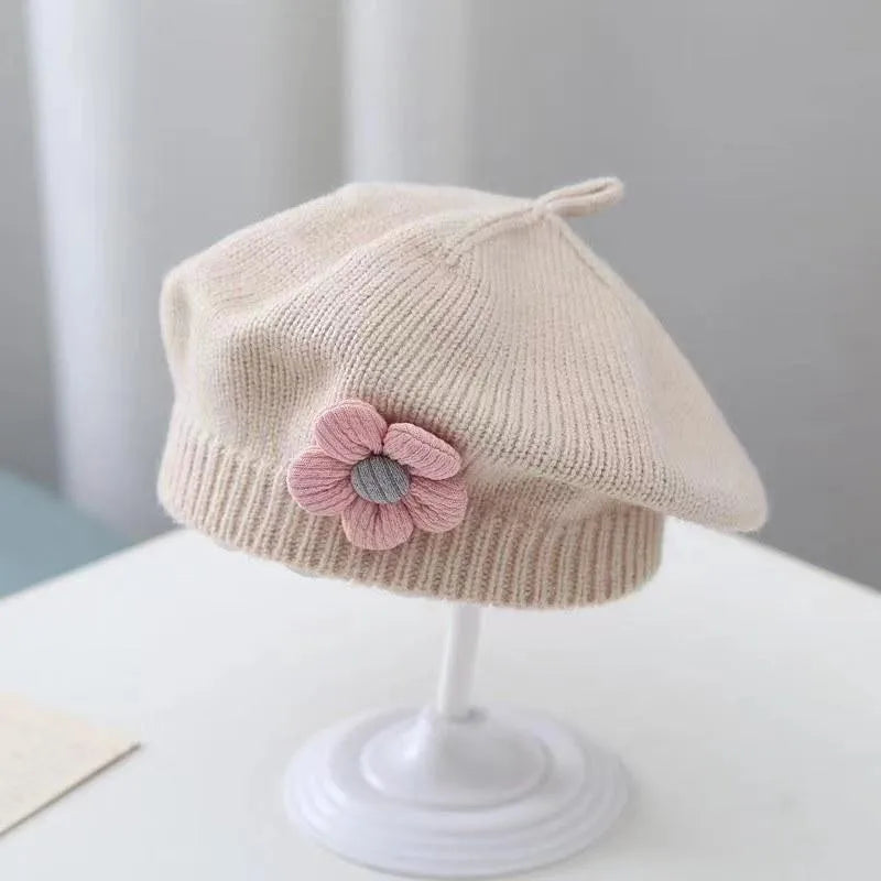 Boina Infantil Francesa Flor de Algodão - Estrela Kids