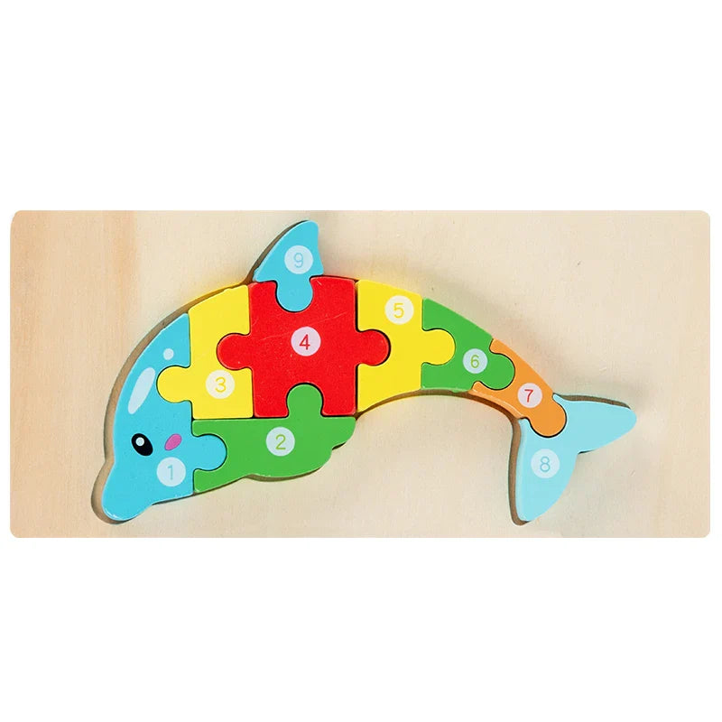 Quebra-Cabeça Montessori de Dinossauro para Crianças - Estrela Kids