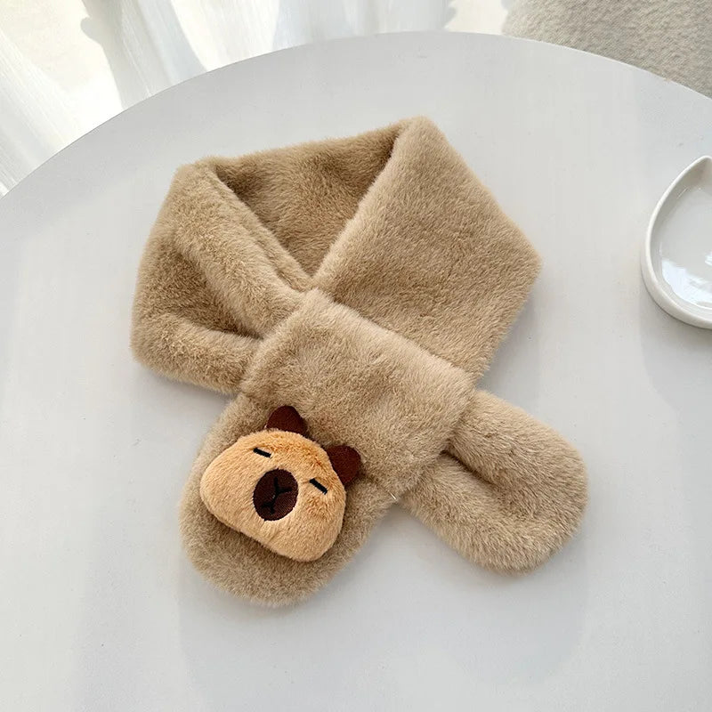 Cachecol Infantil de Pelúcia Capivara - Estrela Kids