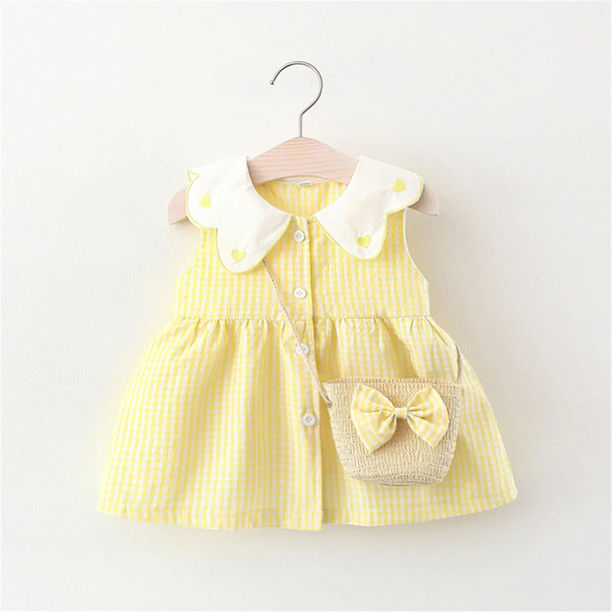 Vestido Infantil de Algodão com Bolsinha - Verão Encantador - Estrela Kids
