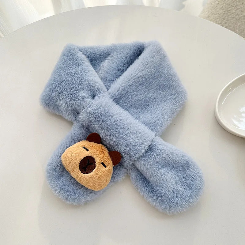 Cachecol Infantil de Pelúcia Capivara - Estrela Kids