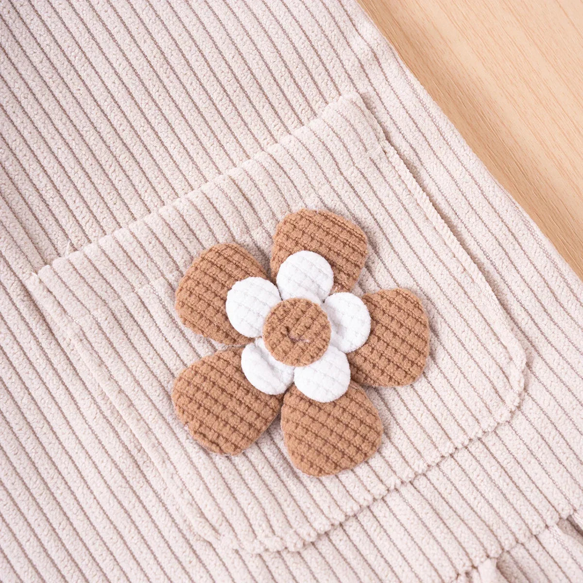 Vestido Infantil de Veludo com Flores - Primavera e Outono - Estrela Kids