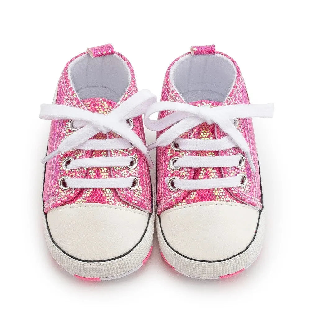 Tênis Brilhante para Bebês - Sola Antiderrapante - Estrela Kids