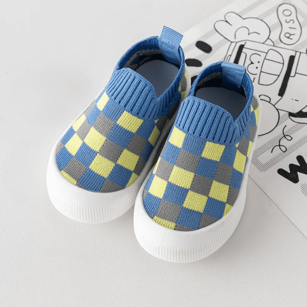 Tênis Bebê Malha Quadriculada - Estrela Kids