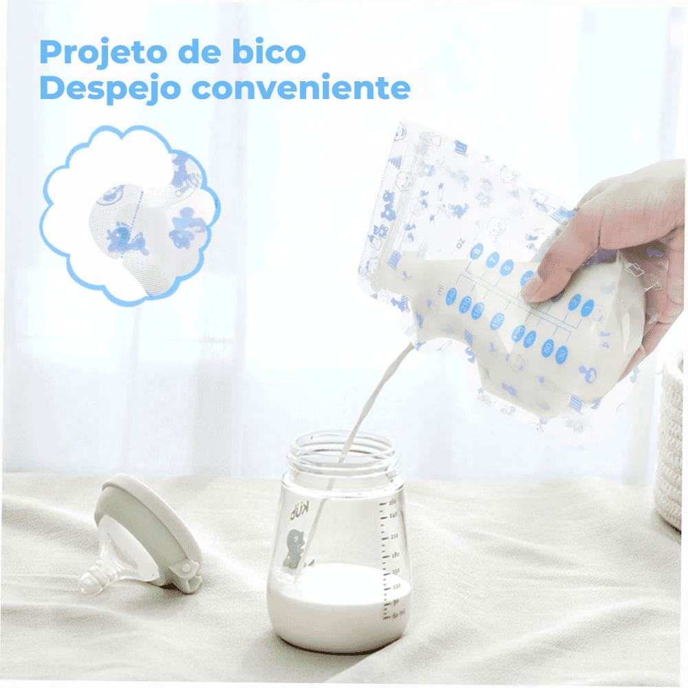 Saquinho para Armazenar Leite Materno 100 Unid. - Estrela Kids