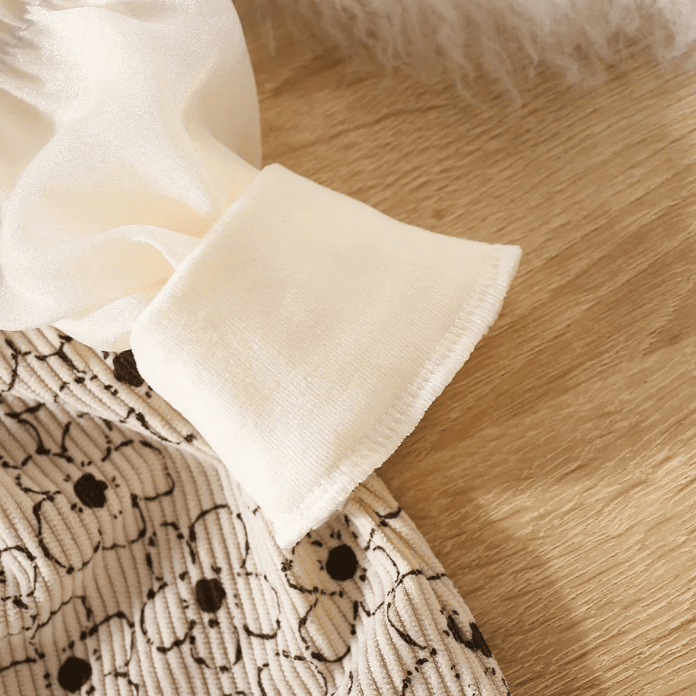 Vestido Manga Longa Infantil Renda Flor - Estrela Kids