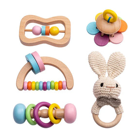 Conjunto de Chocalhos de Crochê para Bebês - Estrela Kids