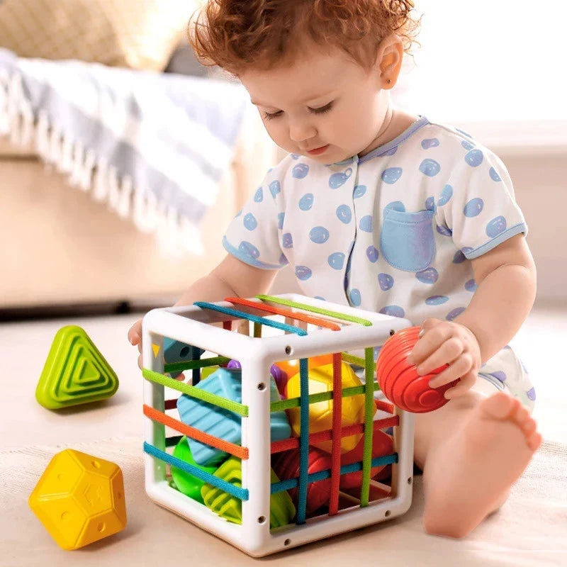 Cubo Sensorial Montessori - Brinquedo Educativo Infantil - Estrela Kids