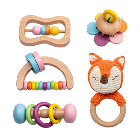 Conjunto de Chocalhos de Crochê para Bebês - Estrela Kids
