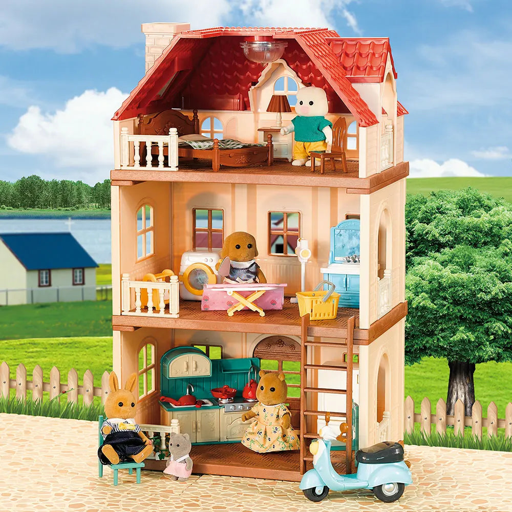 Villa de Brinquedo Floresta Encantada com Móveis e Animais - Estrela Kids
