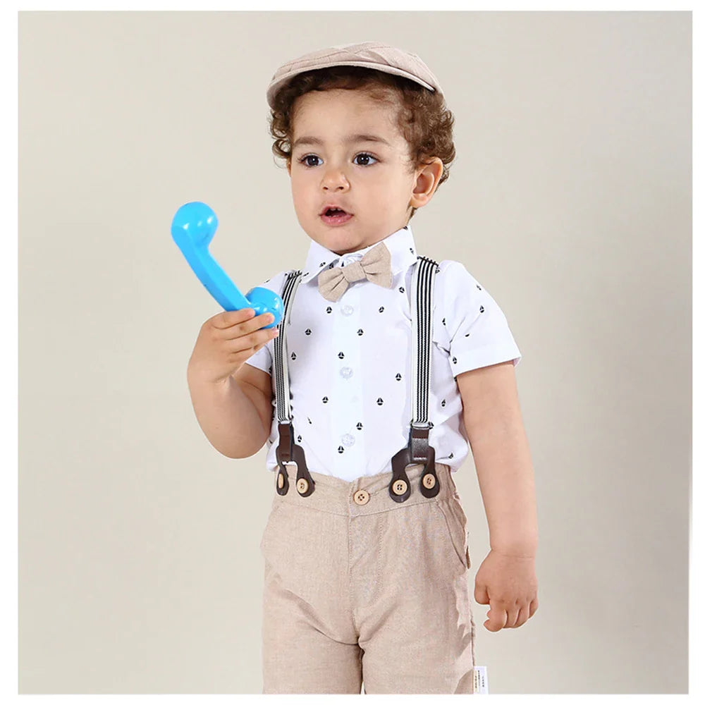 Conjunto Infantil Masculino: Macacão e Acessórios - Estrela Kids