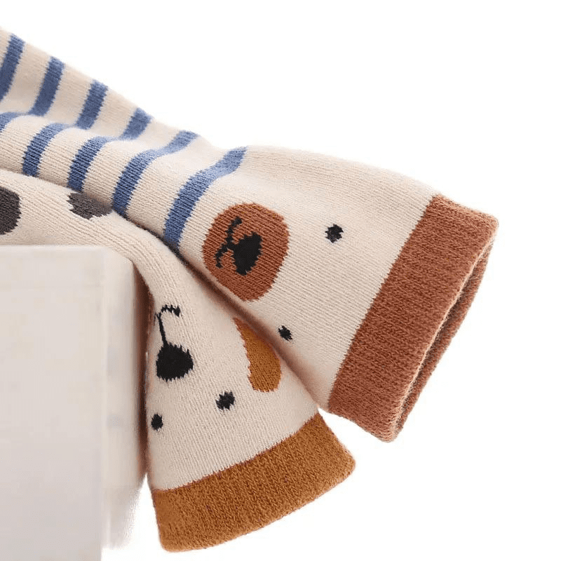 Meia Antiderrapante Infantil 5 Pares - Estrela Kids
