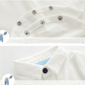 Macacão Casual Azul Celeste 3 Peças - Estrela Kids