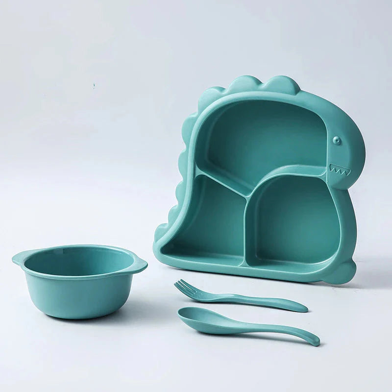 Conjunto Infantil de Jantar Dinossauro - Tigela e Talheres - Estrela Kids