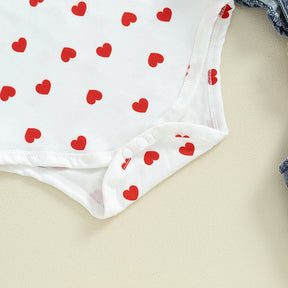 Jardineira Jeans Menina Bebê Urso - Estrela Kids