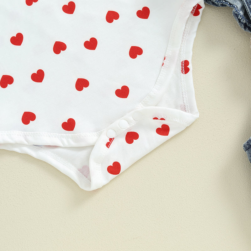 Jardineira Jeans Menina Bebê Urso - Estrela Kids