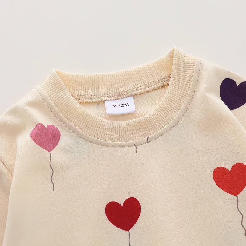 Conjunto Moletom Infantil Balão Amor - Moda Outono Inverno - Estrela Kids