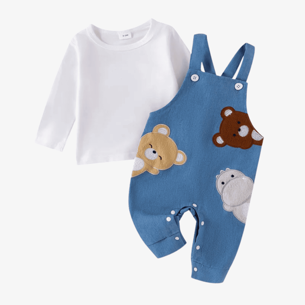Conjunto Bebê Animais Bordados - Estrela Kids