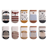 Meia Antiderrapante Infantil 5 Pares - Estrela Kids
