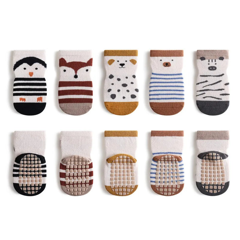 Meia Antiderrapante Infantil 5 Pares - Estrela Kids