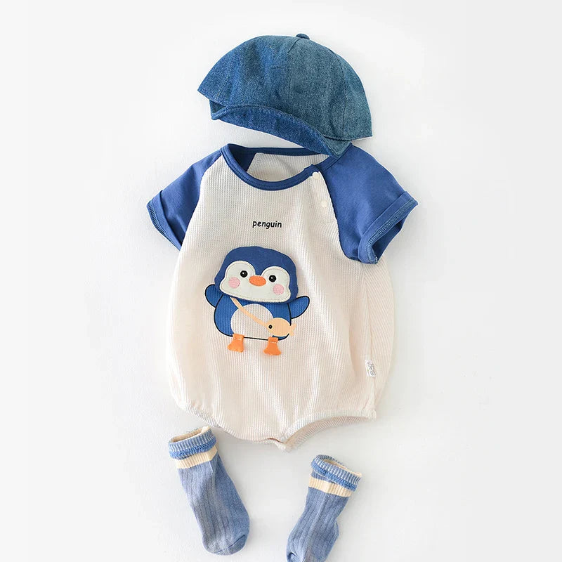 Body Infantil Unissex Pinguim - Conforto e Estilo Verão - Estrela Kids