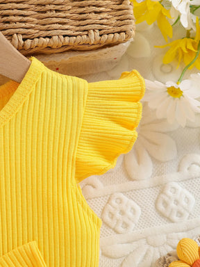 Vestido Infantil Princesa Florido com Mangas Voadoras - Estrela Kids