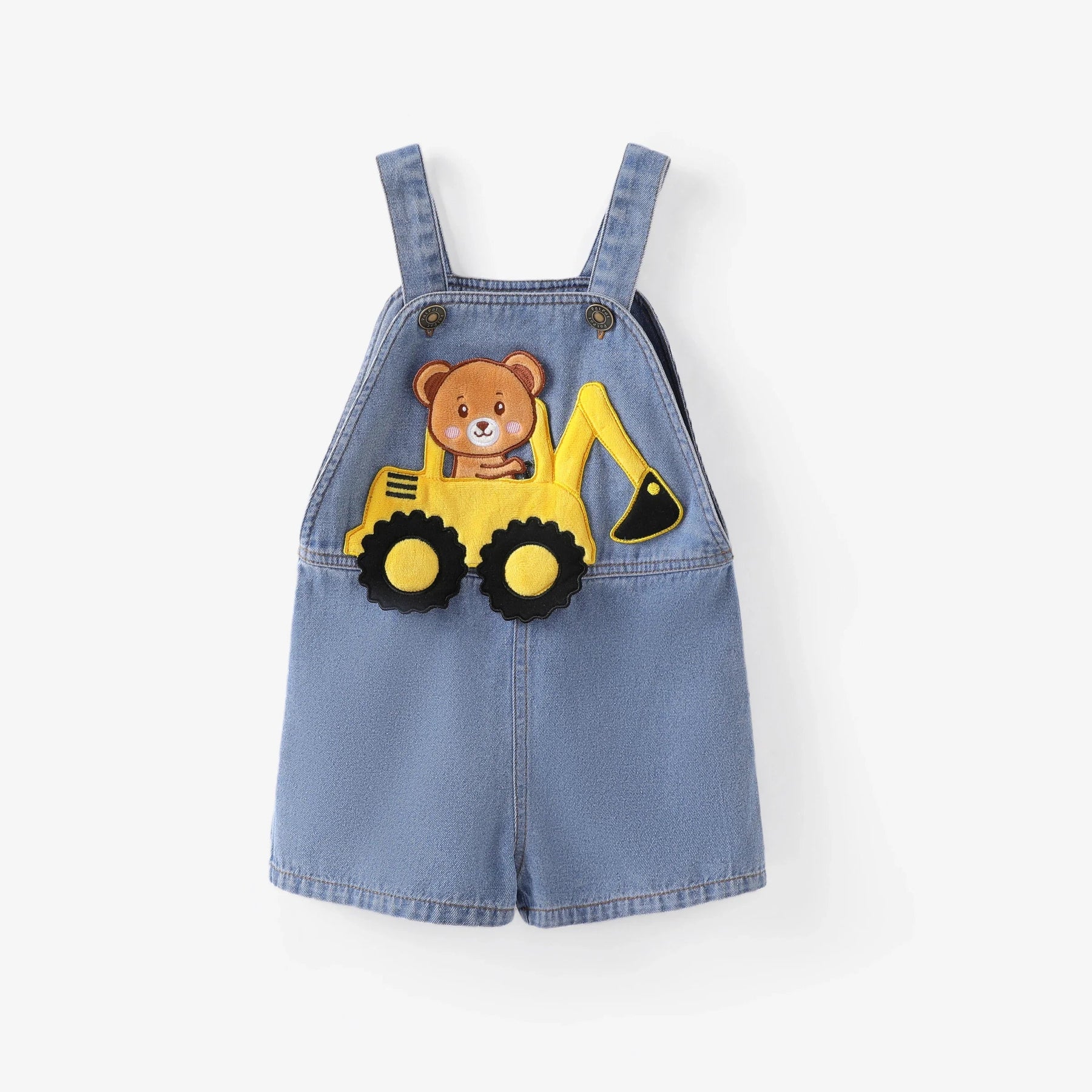 Conjunto Infantil Macacão Jeans com Urso Divertido - Estrela Kids