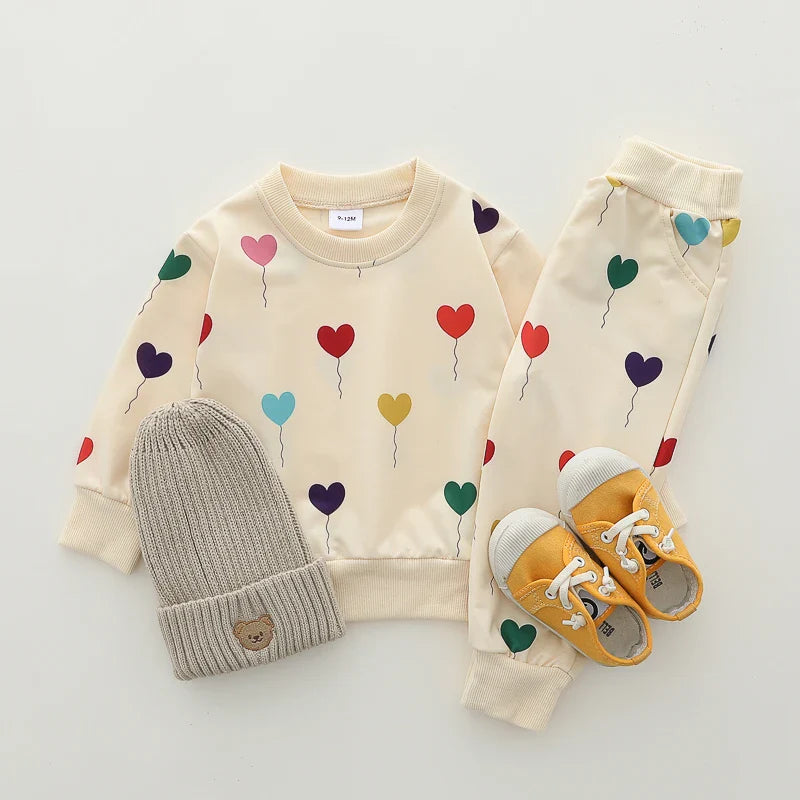 Conjunto Moletom Infantil Balão Amor - Moda Outono Inverno - Estrela Kids