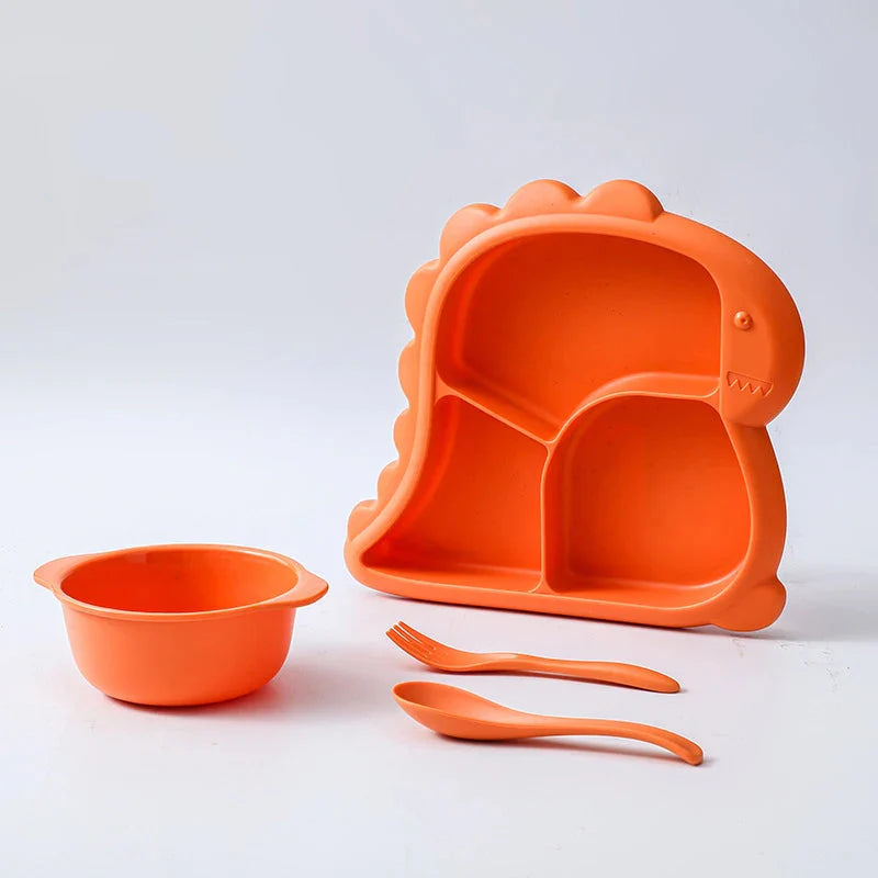 Conjunto Infantil de Jantar Dinossauro - Tigela e Talheres - Estrela Kids
