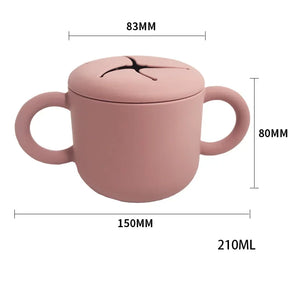 Copo de Silicone Infantil com Alças - Aprendizado Seguro - Estrela Kids