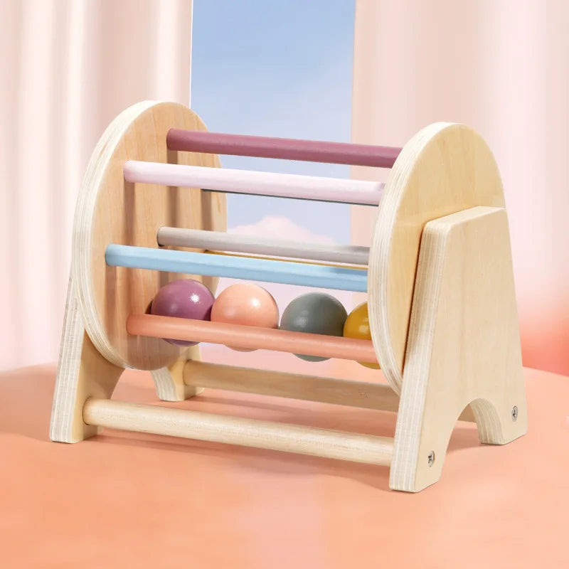 Brinquedo Montessori de Madeira para Bebês - Coordenação e Cores - Estrela Kids