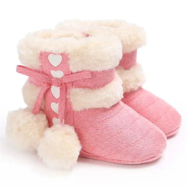 Botas de Inverno para Bebê com Fluff Quente e Sola Macia - Estrela Kids