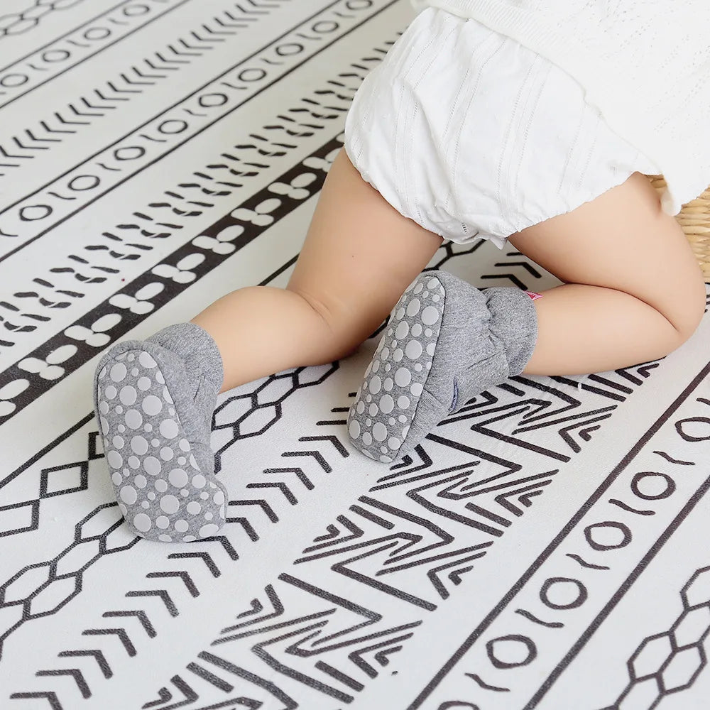Botas Antiderrapantes de Algodão para Bebês - Estrela Kids