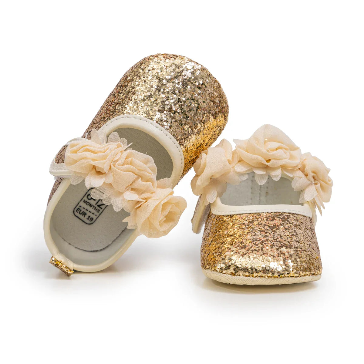 Sapatos de Festa para Bebês com Renda Floral - Estrela Kids