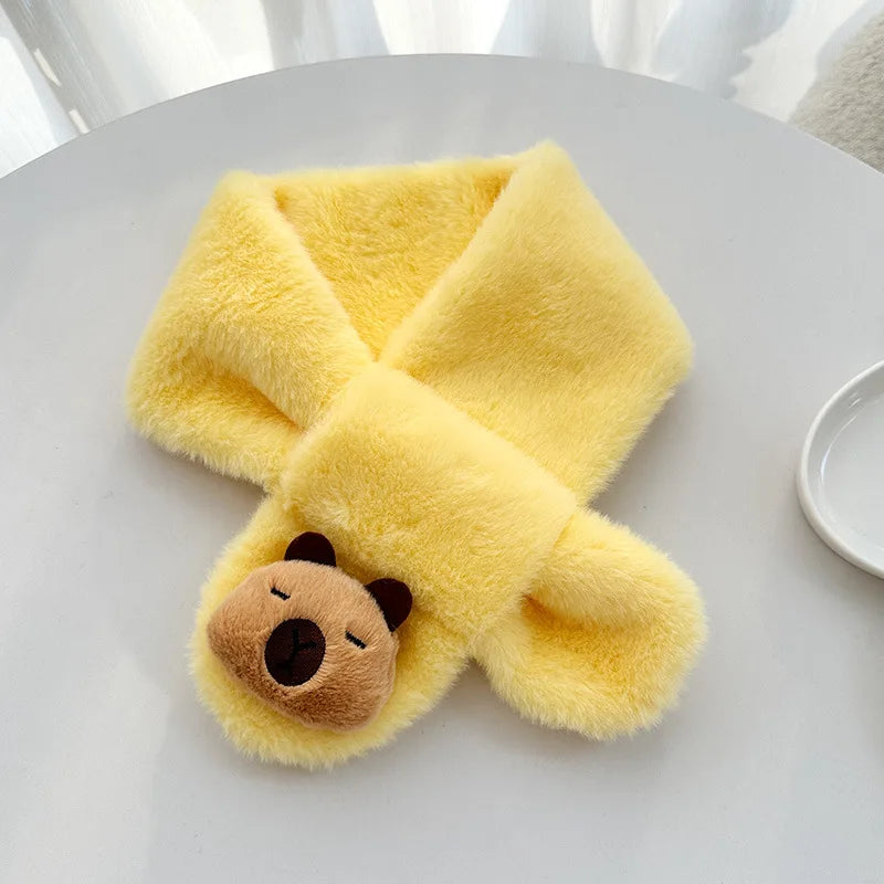 Cachecol Infantil de Pelúcia Capivara - Estrela Kids