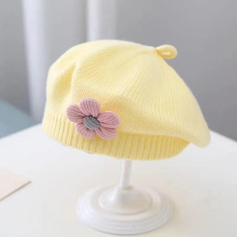 Boina Infantil Francesa Flor de Algodão - Estrela Kids
