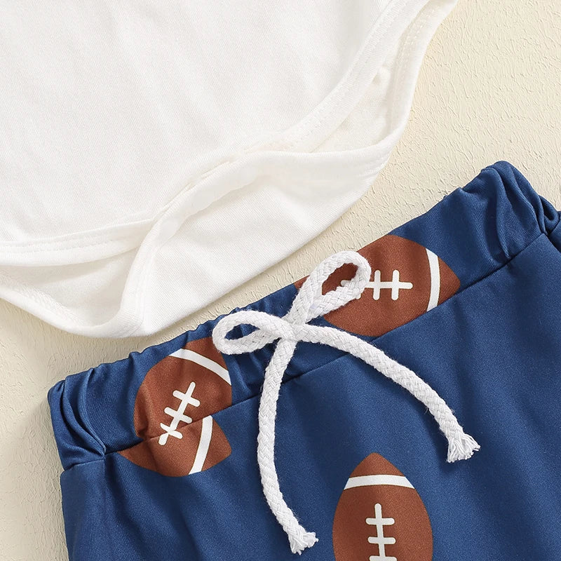 Conjunto Infantil Football 3 Peças: Body, Calça e Gorro - Estrela Kids