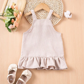 Vestido Infantil de Veludo com Flores - Primavera e Outono - Estrela Kids