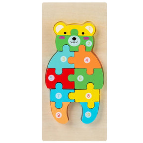 Quebra-Cabeça Montessori de Dinossauro para Crianças - Estrela Kids