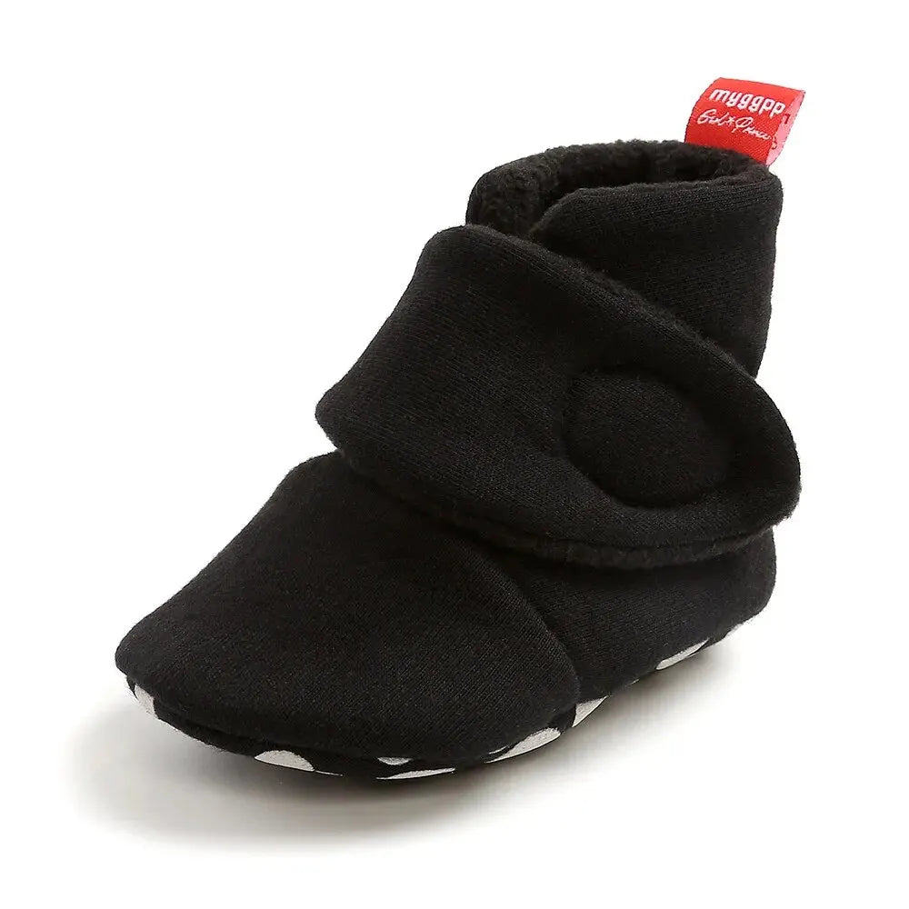 Botas Antiderrapantes de Algodão para Bebês - Estrela Kids
