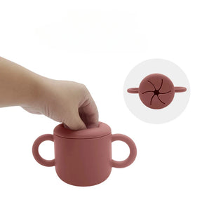 Copo de Silicone Infantil com Alças - Aprendizado Seguro - Estrela Kids