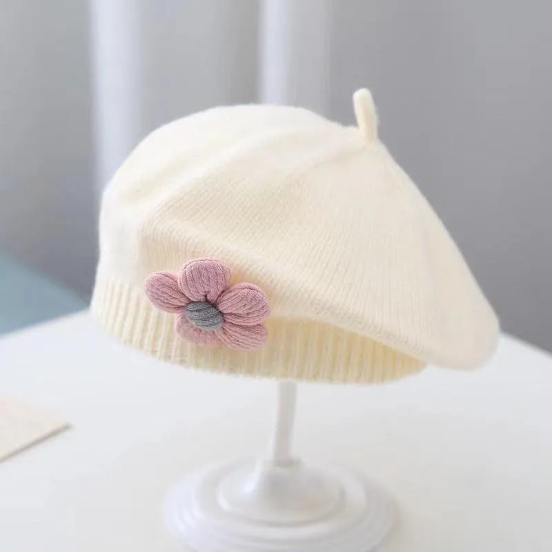 Boina Infantil Francesa Flor de Algodão - Estrela Kids