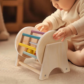 Brinquedo Montessori de Madeira para Bebês - Coordenação e Cores - Estrela Kids