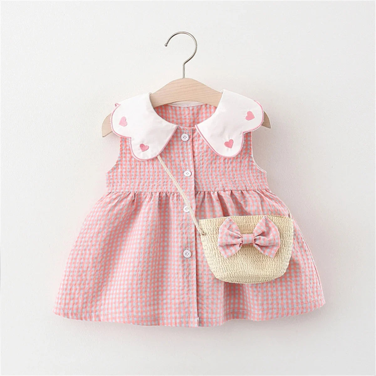 Vestido Infantil de Algodão com Bolsinha - Verão Encantador - Estrela Kids