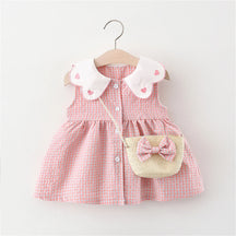 Vestido Infantil de Algodão com Bolsinha - Verão Encantador - Estrela Kids