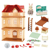 Villa de Brinquedo Floresta Encantada com Móveis e Animais - Estrela Kids