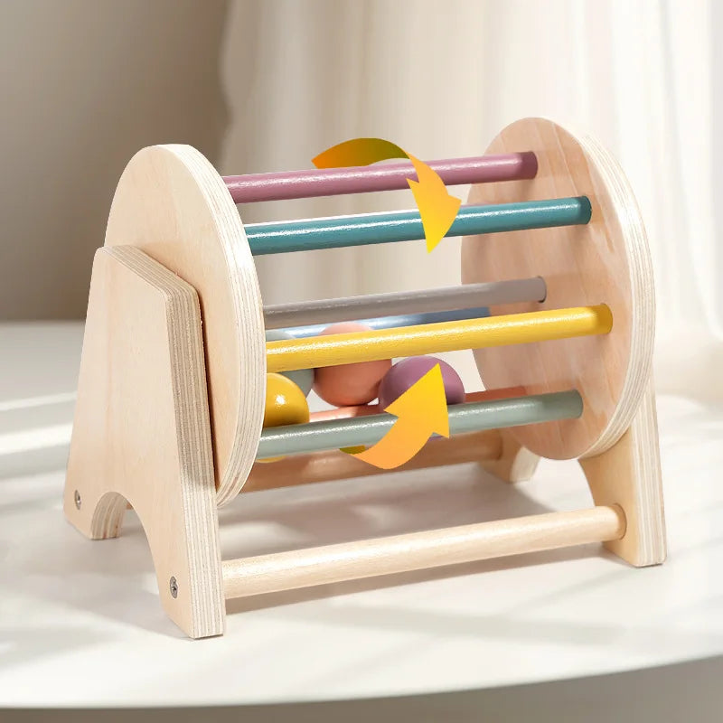 Brinquedo Montessori de Madeira para Bebês - Coordenação e Cores - Estrela Kids