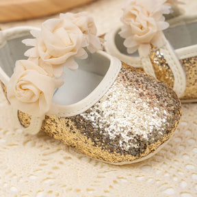 Sapatos de Festa para Bebês com Renda Floral - Estrela Kids