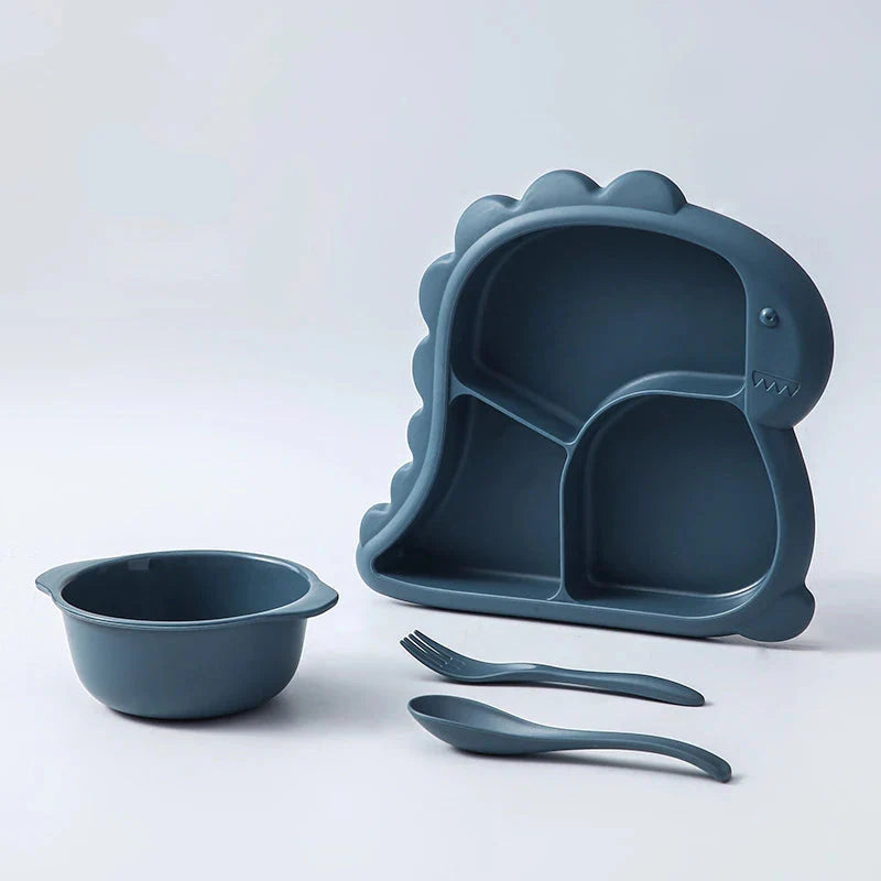 Conjunto Infantil de Jantar Dinossauro - Tigela e Talheres - Estrela Kids