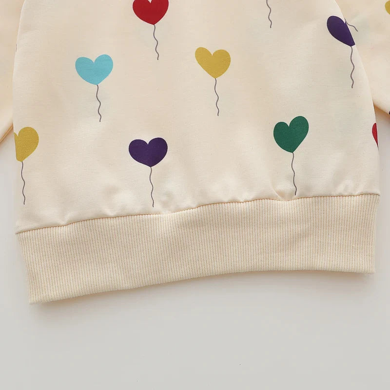 Conjunto Moletom Infantil Balão Amor - Moda Outono Inverno - Estrela Kids